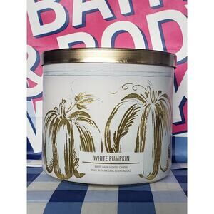 BBW White Pumpkin Large 3 Wick Candle Home Fragrance Decor